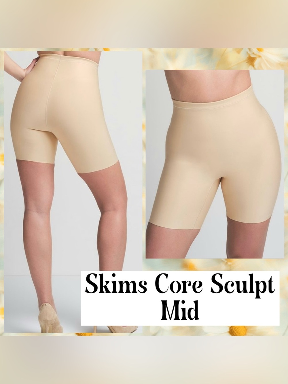 Skims Core Sculpt Body Mid Rise Short Sand New